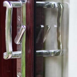Silver door handle
