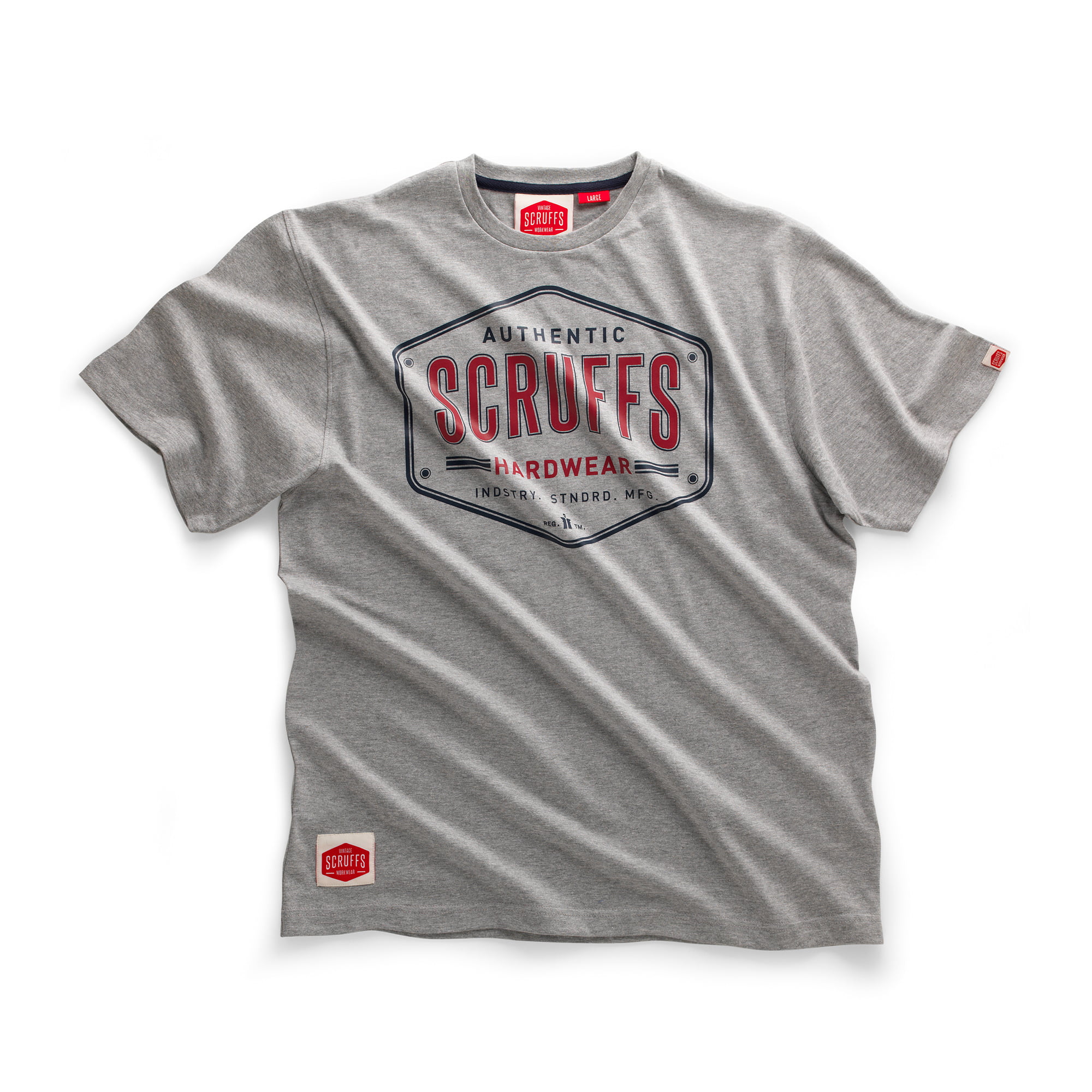 Scruffs grey short sleeve t-shirt with emblem